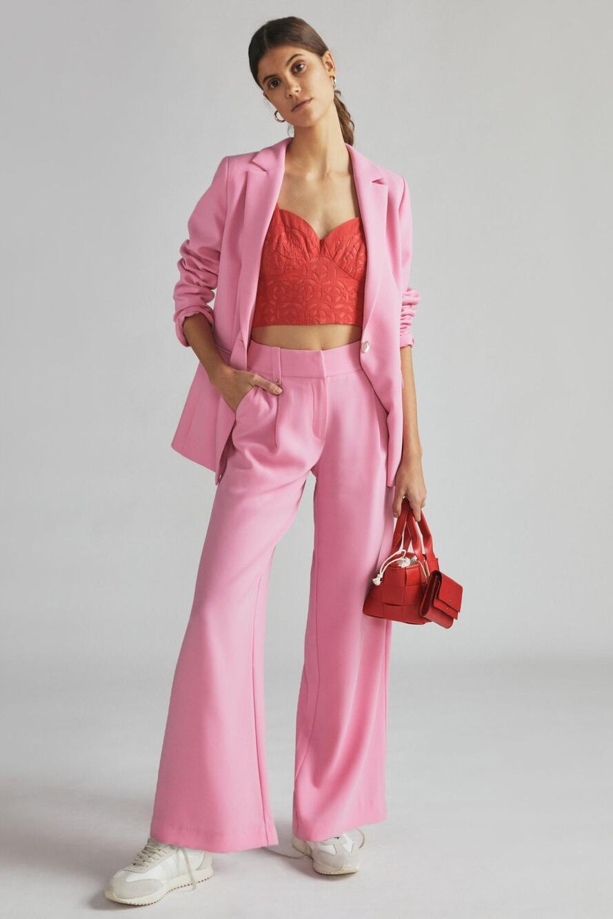 Anthropologie Exquise Carnation Flared Trousers - Small - New